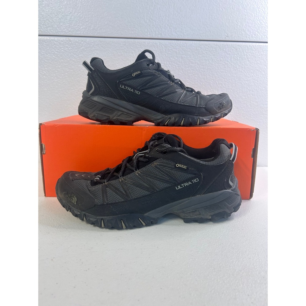 The North Face Ultra 110 Trail Shoes Black Grey Mens 8.5 Womens 10 #2832